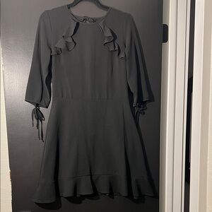 Black Crepe lightweight dress with 3/4 sleeve